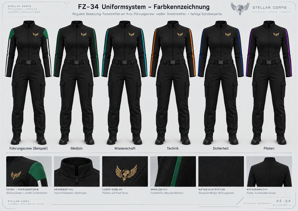 Farbkennzeichnung der FZ-34-UniformDelta
